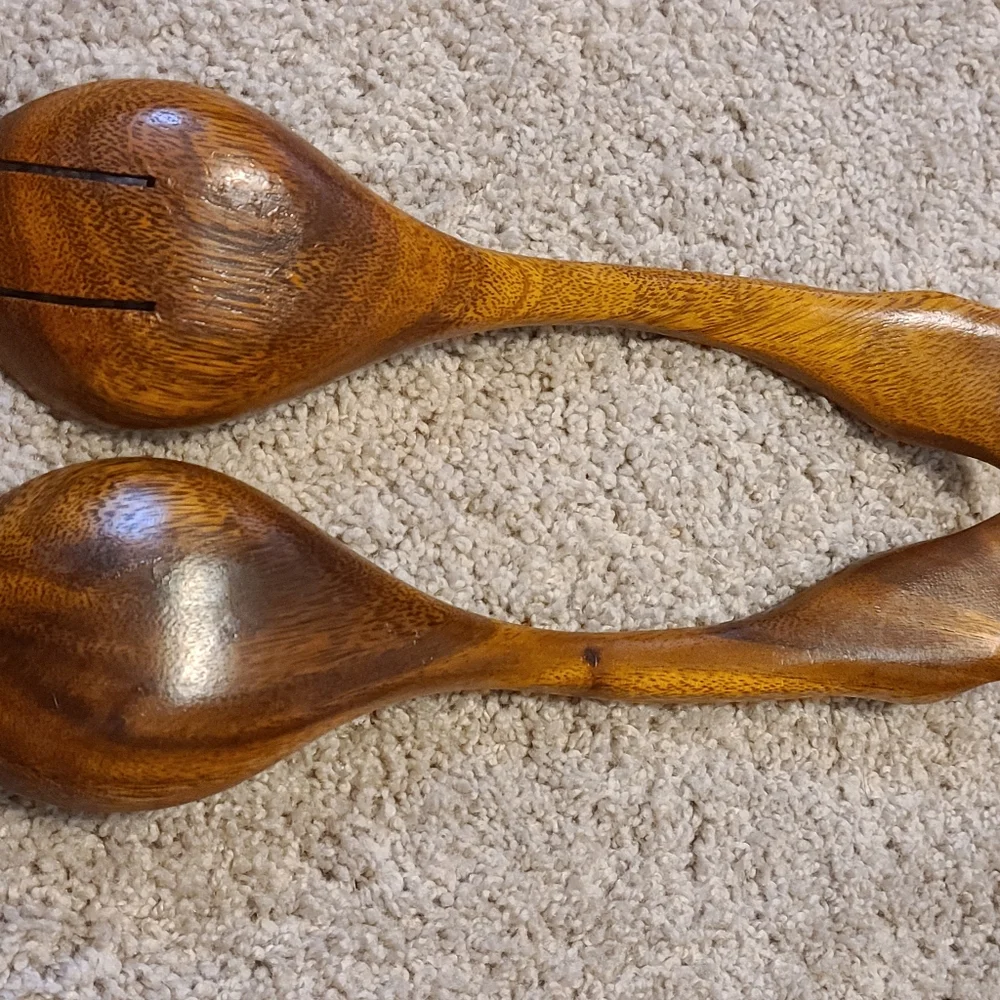 Handcrafted Wooden Salad Server Set